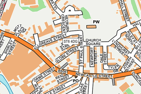 ST6 4DG map - OS OpenMap – Local (Ordnance Survey) ST6 4DG map - OS OpenMap – Local (Ordnance Survey)
