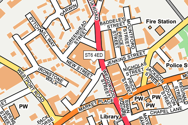 ST6 4ED map - OS OpenMap – Local (Ordnance Survey) ST6 4ED map - OS OpenMap – Local (Ordnance Survey)