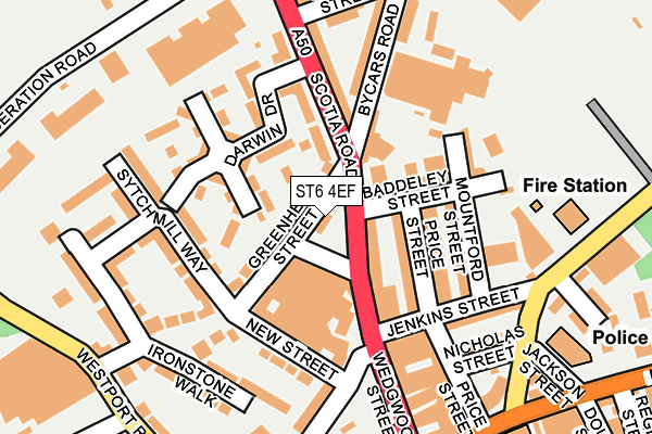 ST6 4EF map - OS OpenMap – Local (Ordnance Survey) ST6 4EF map - OS OpenMap – Local (Ordnance Survey)