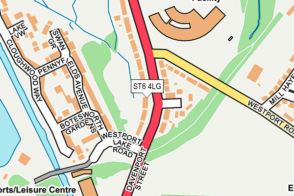 ST6 4LG map - OS OpenMap – Local (Ordnance Survey) ST6 4LG map - OS OpenMap – Local (Ordnance Survey)