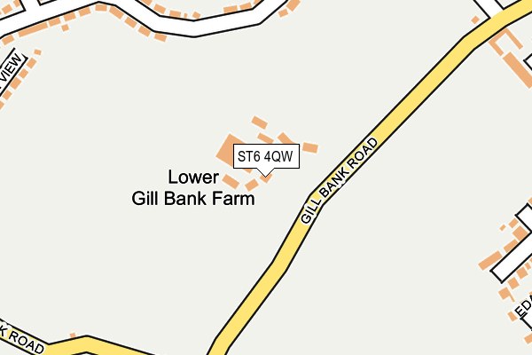 ST6 4QW map - OS OpenMap – Local (Ordnance Survey) ST6 4QW map - OS OpenMap – Local (Ordnance Survey)