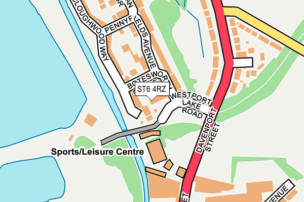 ST6 4RZ map - OS OpenMap – Local (Ordnance Survey) ST6 4RZ map - OS OpenMap – Local (Ordnance Survey)