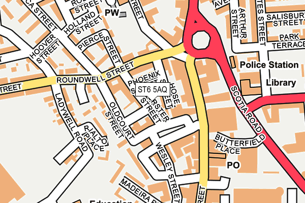 ST6 5AQ map - OS OpenMap – Local (Ordnance Survey) ST6 5AQ map - OS OpenMap – Local (Ordnance Survey)