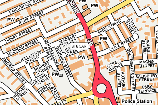 ST6 5AR map - OS OpenMap – Local (Ordnance Survey) ST6 5AR map - OS OpenMap – Local (Ordnance Survey)
