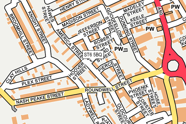 ST6 5BQ map - OS OpenMap – Local (Ordnance Survey) ST6 5BQ map - OS OpenMap – Local (Ordnance Survey)