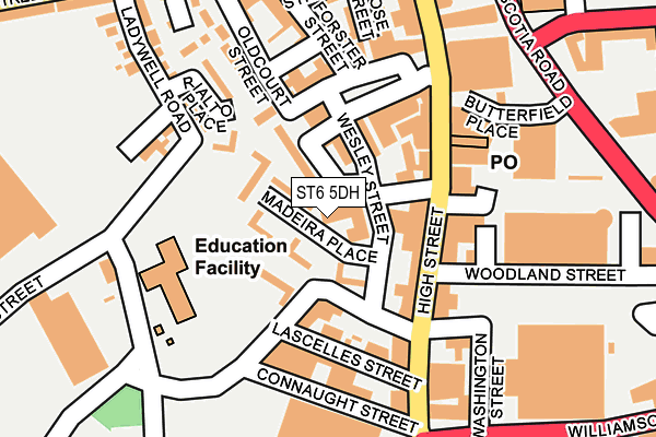 ST6 5DH map - OS OpenMap – Local (Ordnance Survey) ST6 5DH map - OS OpenMap – Local (Ordnance Survey)