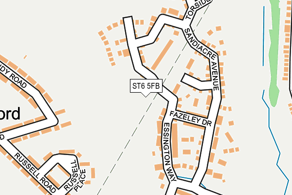 ST6 5FB map - OS OpenMap – Local (Ordnance Survey) ST6 5FB map - OS OpenMap – Local (Ordnance Survey)