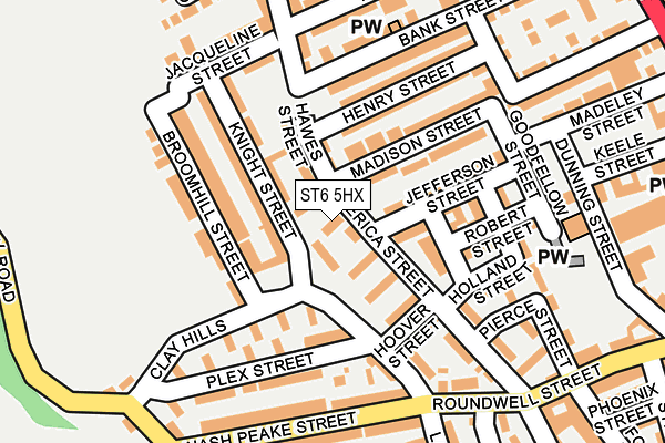 ST6 5HX map - OS OpenMap – Local (Ordnance Survey) ST6 5HX map - OS OpenMap – Local (Ordnance Survey)