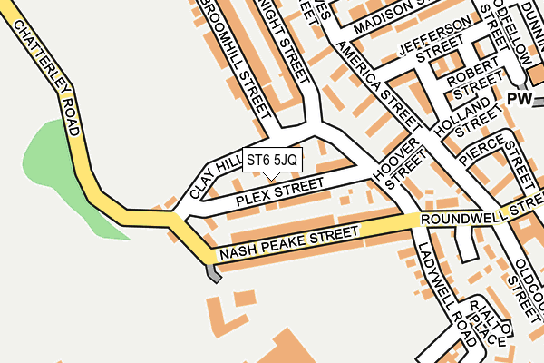 ST6 5JQ map - OS OpenMap – Local (Ordnance Survey) ST6 5JQ map - OS OpenMap – Local (Ordnance Survey)