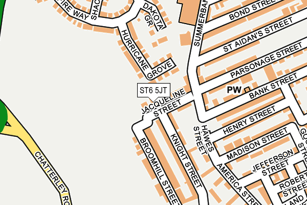 ST6 5JT map - OS OpenMap – Local (Ordnance Survey) ST6 5JT map - OS OpenMap – Local (Ordnance Survey)