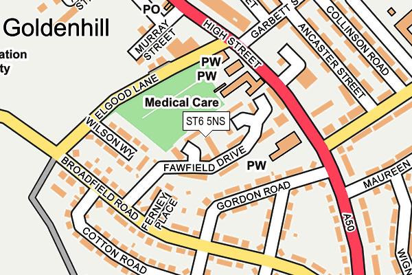 ST6 5NS map - OS OpenMap – Local (Ordnance Survey) ST6 5NS map - OS OpenMap – Local (Ordnance Survey)
