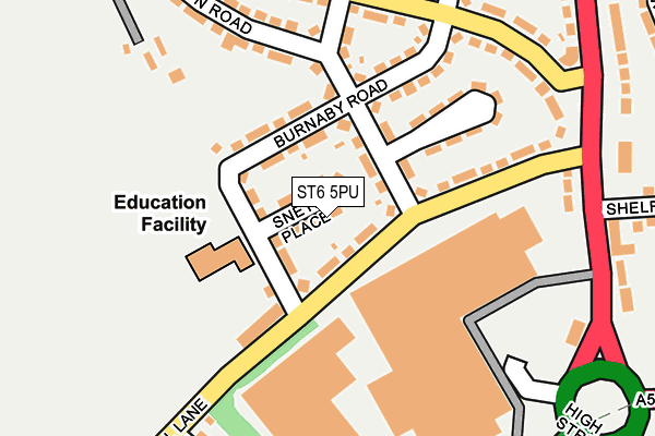 ST6 5PU map - OS OpenMap – Local (Ordnance Survey) ST6 5PU map - OS OpenMap – Local (Ordnance Survey)