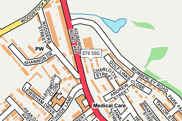 ST6 5SG map - OS OpenMap – Local (Ordnance Survey) ST6 5SG map - OS OpenMap – Local (Ordnance Survey)