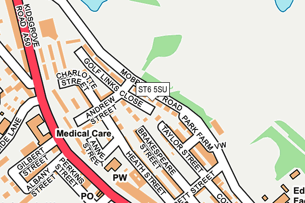 ST6 5SU map - OS OpenMap – Local (Ordnance Survey) ST6 5SU map - OS OpenMap – Local (Ordnance Survey)