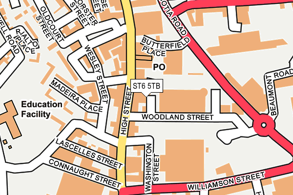 ST6 5TB map - OS OpenMap – Local (Ordnance Survey) ST6 5TB map - OS OpenMap – Local (Ordnance Survey)