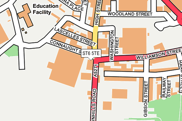 ST6 5TE map - OS OpenMap – Local (Ordnance Survey) ST6 5TE map - OS OpenMap – Local (Ordnance Survey)