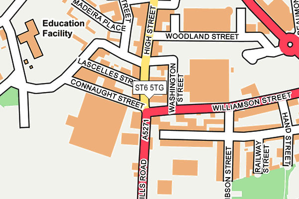ST6 5TG map - OS OpenMap – Local (Ordnance Survey) ST6 5TG map - OS OpenMap – Local (Ordnance Survey)