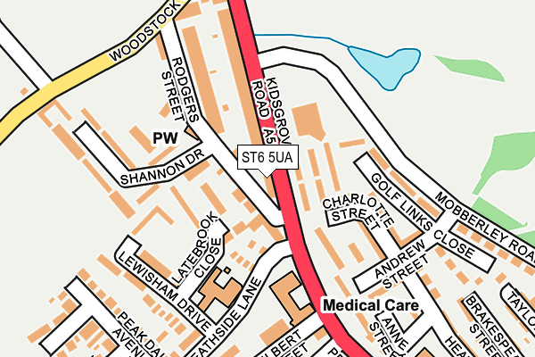 ST6 5UA map - OS OpenMap – Local (Ordnance Survey) ST6 5UA map - OS OpenMap – Local (Ordnance Survey)