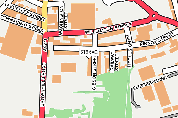 ST6 6AQ map - OS OpenMap – Local (Ordnance Survey) ST6 6AQ map - OS OpenMap – Local (Ordnance Survey)
