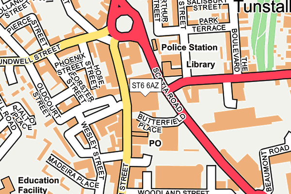 ST6 6AZ map - OS OpenMap – Local (Ordnance Survey) ST6 6AZ map - OS OpenMap – Local (Ordnance Survey)