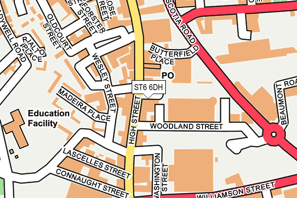 ST6 6DH map - OS OpenMap – Local (Ordnance Survey) ST6 6DH map - OS OpenMap – Local (Ordnance Survey)