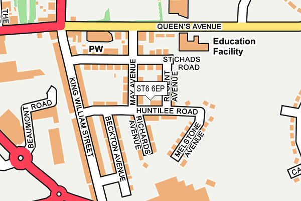 ST6 6EP map - OS OpenMap – Local (Ordnance Survey) ST6 6EP map - OS OpenMap – Local (Ordnance Survey)