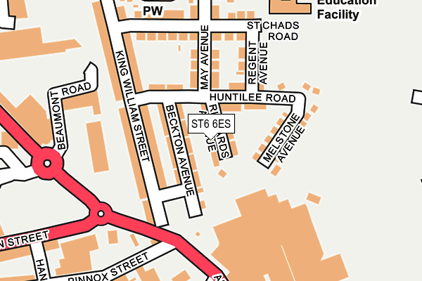 ST6 6ES map - OS OpenMap – Local (Ordnance Survey) ST6 6ES map - OS OpenMap – Local (Ordnance Survey)