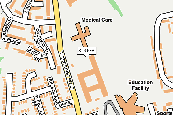 ST6 6FA map - OS OpenMap – Local (Ordnance Survey) ST6 6FA map - OS OpenMap – Local (Ordnance Survey)