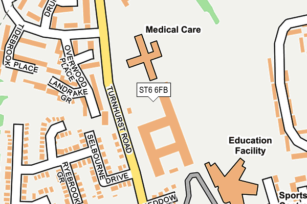 ST6 6FB map - OS OpenMap – Local (Ordnance Survey) ST6 6FB map - OS OpenMap – Local (Ordnance Survey)