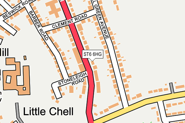ST6 6HG map - OS OpenMap – Local (Ordnance Survey) ST6 6HG map - OS OpenMap – Local (Ordnance Survey)