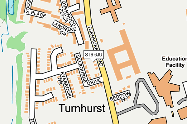 ST6 6JU map - OS OpenMap – Local (Ordnance Survey) ST6 6JU map - OS OpenMap – Local (Ordnance Survey)