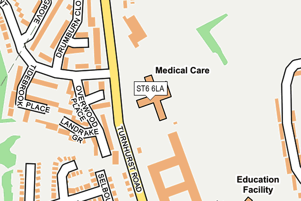 ST6 6LA map - OS OpenMap – Local (Ordnance Survey) ST6 6LA map - OS OpenMap – Local (Ordnance Survey)