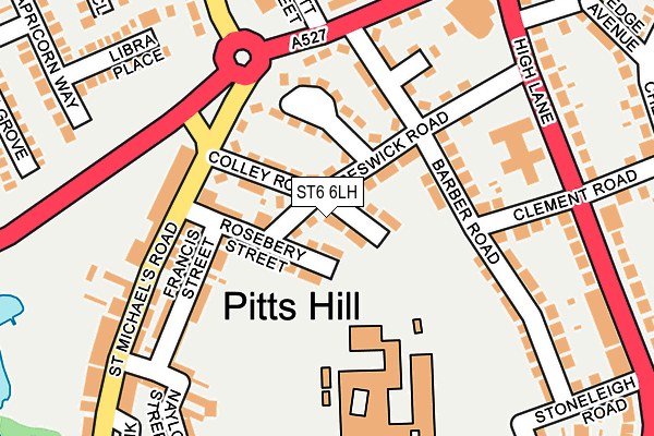 ST6 6LH map - OS OpenMap – Local (Ordnance Survey) ST6 6LH map - OS OpenMap – Local (Ordnance Survey)