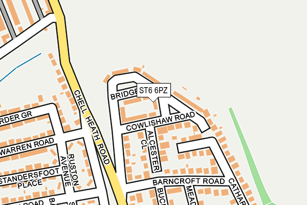 ST6 6PZ map - OS OpenMap – Local (Ordnance Survey) ST6 6PZ map - OS OpenMap – Local (Ordnance Survey)