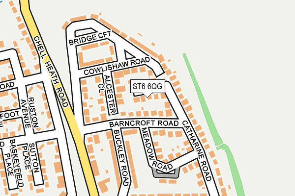 ST6 6QG map - OS OpenMap – Local (Ordnance Survey) ST6 6QG map - OS OpenMap – Local (Ordnance Survey)