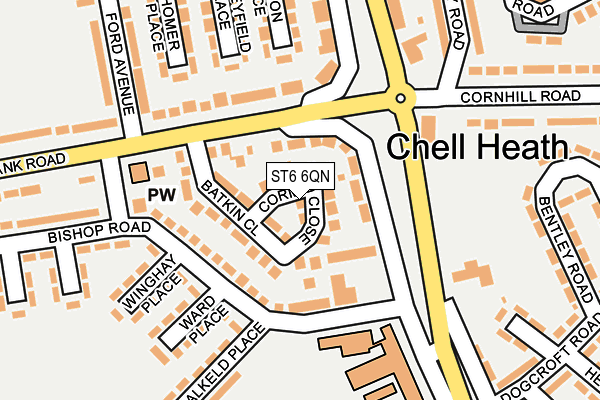 ST6 6QN map - OS OpenMap – Local (Ordnance Survey) ST6 6QN map - OS OpenMap – Local (Ordnance Survey)