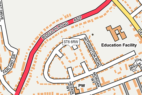 ST6 6RW map - OS OpenMap – Local (Ordnance Survey) ST6 6RW map - OS OpenMap – Local (Ordnance Survey)