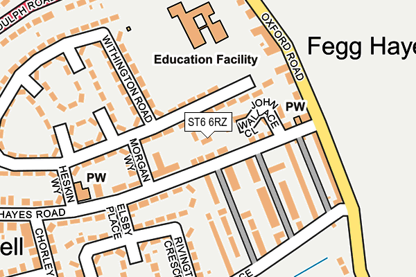 ST6 6RZ map - OS OpenMap – Local (Ordnance Survey) ST6 6RZ map - OS OpenMap – Local (Ordnance Survey)