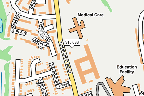 ST6 6SB map - OS OpenMap – Local (Ordnance Survey) ST6 6SB map - OS OpenMap – Local (Ordnance Survey)