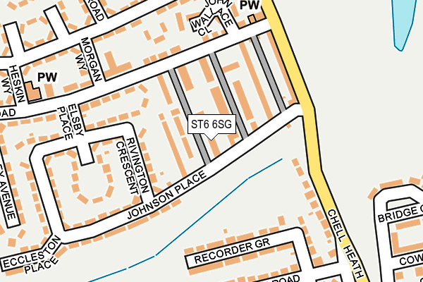 ST6 6SG map - OS OpenMap – Local (Ordnance Survey) ST6 6SG map - OS OpenMap – Local (Ordnance Survey)