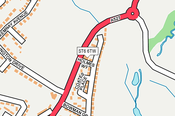 ST6 6TW map - OS OpenMap – Local (Ordnance Survey) ST6 6TW map - OS OpenMap – Local (Ordnance Survey)