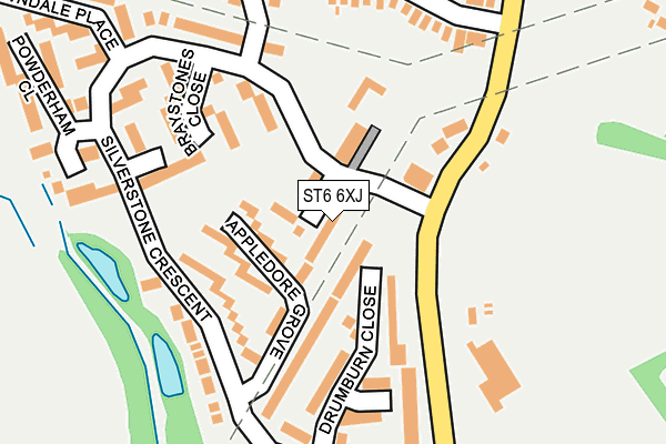 ST6 6XJ map - OS OpenMap – Local (Ordnance Survey) ST6 6XJ map - OS OpenMap – Local (Ordnance Survey)