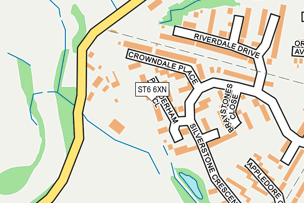 ST6 6XN map - OS OpenMap – Local (Ordnance Survey) ST6 6XN map - OS OpenMap – Local (Ordnance Survey)
