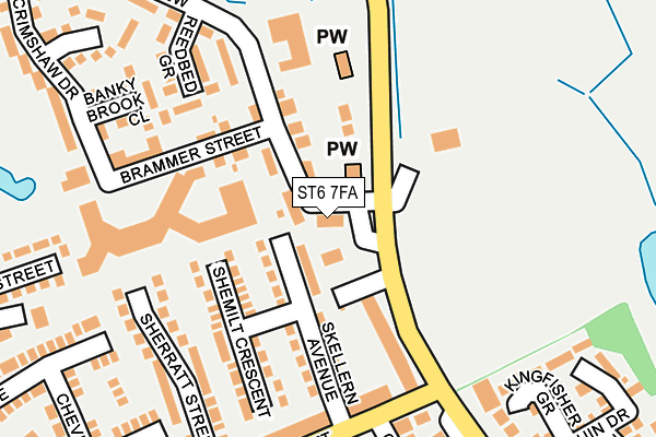 ST6 7FA map - OS OpenMap – Local (Ordnance Survey) ST6 7FA map - OS OpenMap – Local (Ordnance Survey)