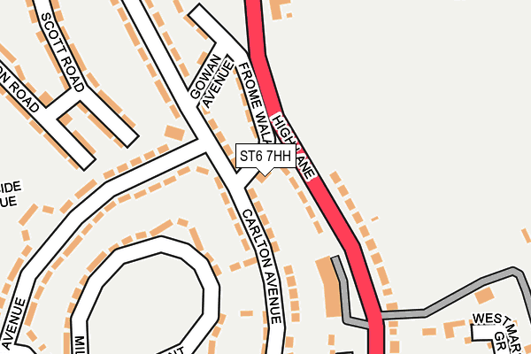 ST6 7HH map - OS OpenMap – Local (Ordnance Survey) ST6 7HH map - OS OpenMap – Local (Ordnance Survey)