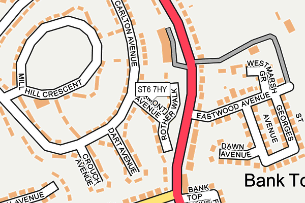 ST6 7HY map - OS OpenMap – Local (Ordnance Survey) ST6 7HY map - OS OpenMap – Local (Ordnance Survey)