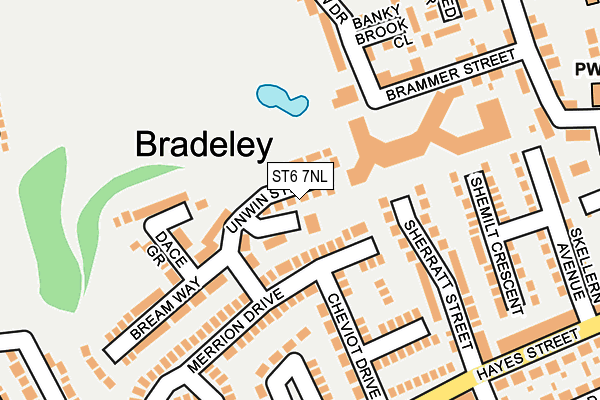ST6 7NL map - OS OpenMap – Local (Ordnance Survey) ST6 7NL map - OS OpenMap – Local (Ordnance Survey)