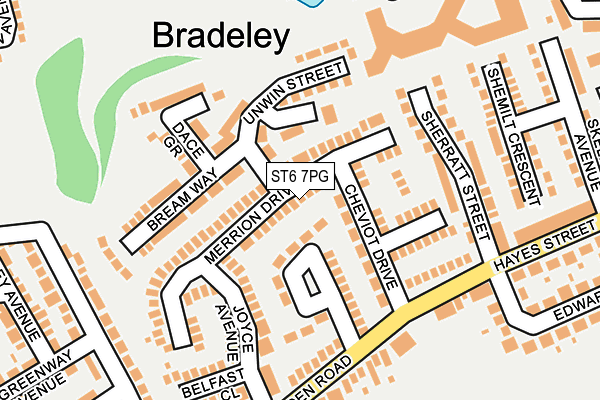 ST6 7PG map - OS OpenMap – Local (Ordnance Survey) ST6 7PG map - OS OpenMap – Local (Ordnance Survey)