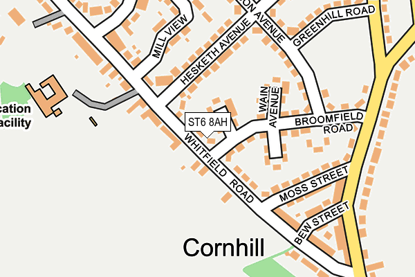 ST6 8AH map - OS OpenMap – Local (Ordnance Survey) ST6 8AH map - OS OpenMap – Local (Ordnance Survey)