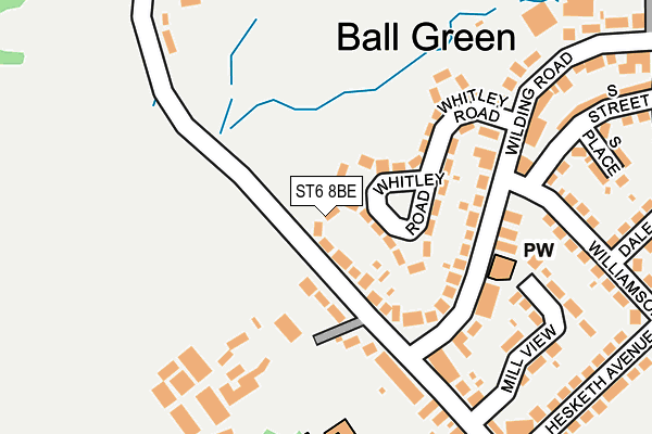 ST6 8BE map - OS OpenMap – Local (Ordnance Survey) ST6 8BE map - OS OpenMap – Local (Ordnance Survey)